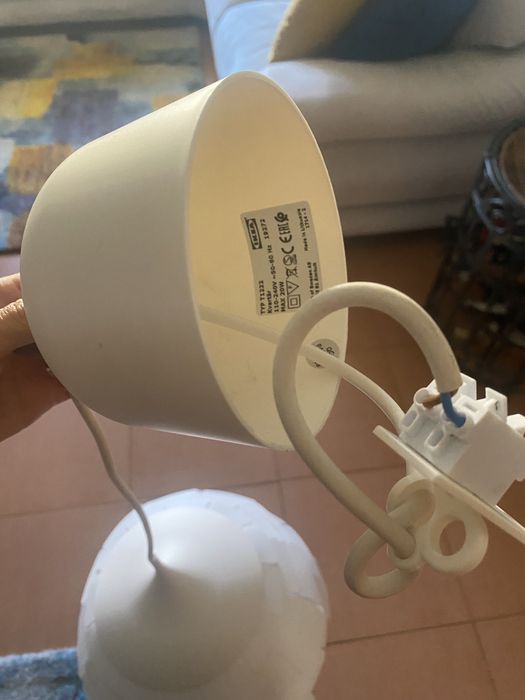 Candeeiro branco Ikea