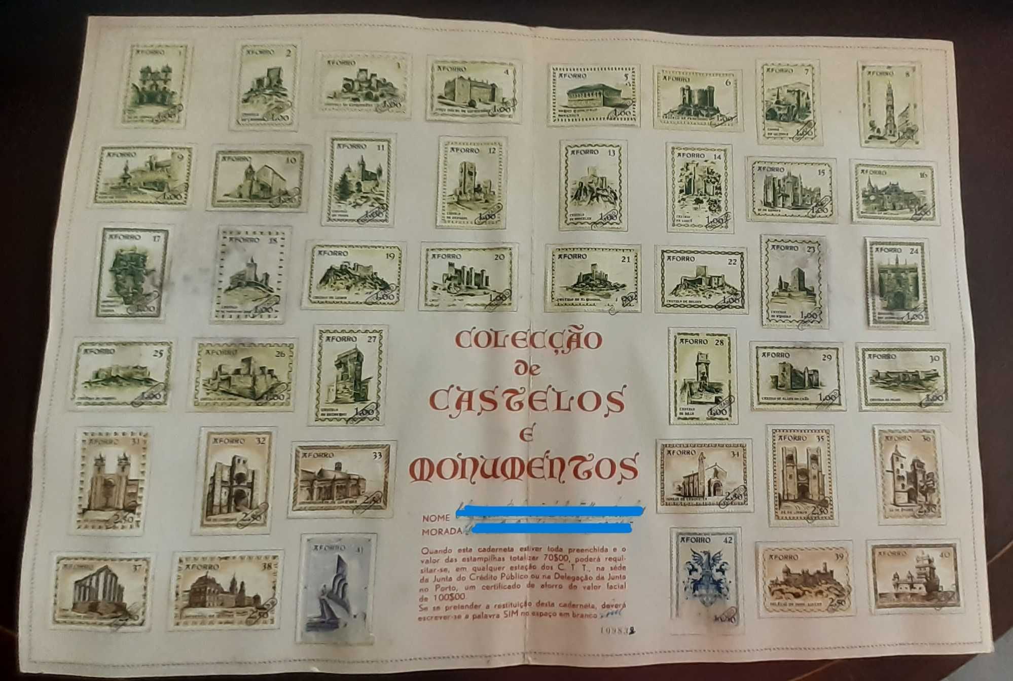 Colecção de Castelos e Monumentos - Certificado de Aforro - 1961