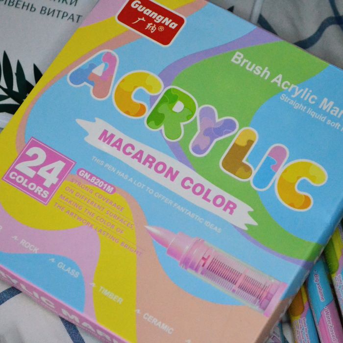 Акрилові маркери guangna macaron color 24 шт