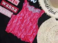 Sinsay siateczkowy crop top wzory XS