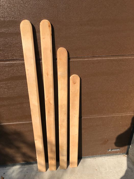 Sztachety ogrodzeniowe/rygle piękne szliffrez olcha 7x2.5cm110/130/150