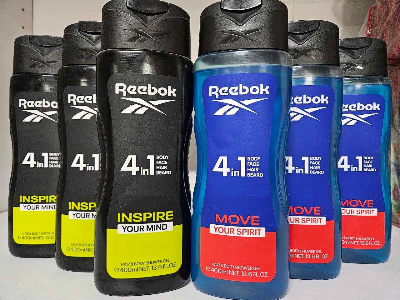 Гель для душу Reebok 400ml M 4in1 ; чоловічий гель для душу