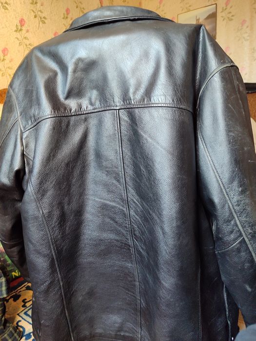 чоловіча зимова шкіряна куртка