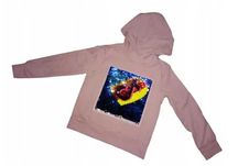 Bluza TT z kapturem cekiny rozm.122-128 (8 lat)