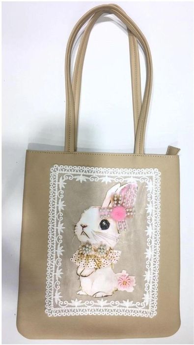 Torba duża Królik z koralikami Torebka oprawa: blister