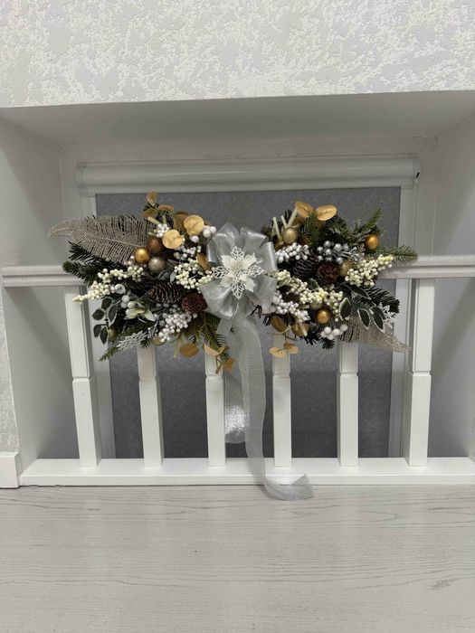 Большие цветы , банты на елку - Трендовый новогодний декор  2026