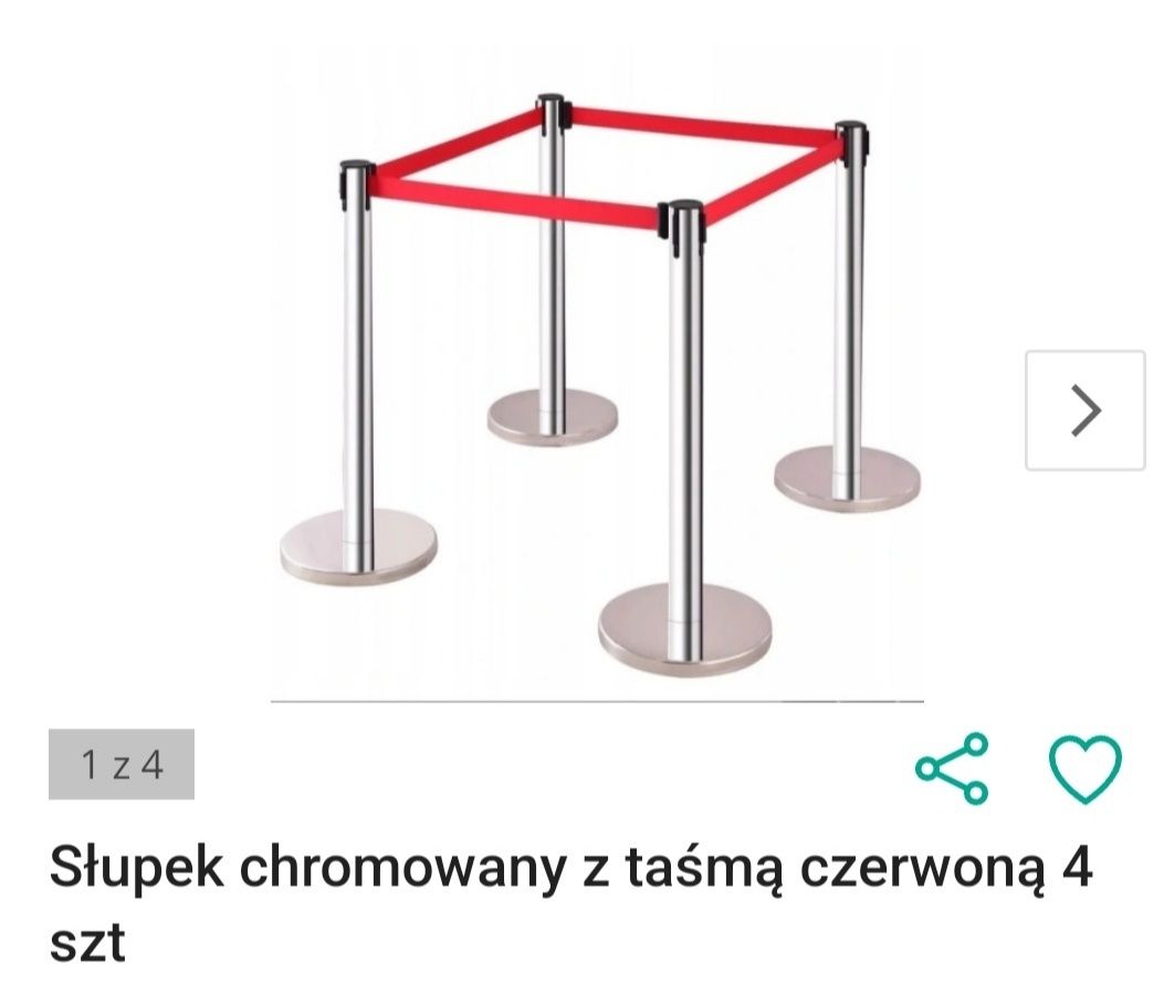 Barierka zabezpieczająca chromowana