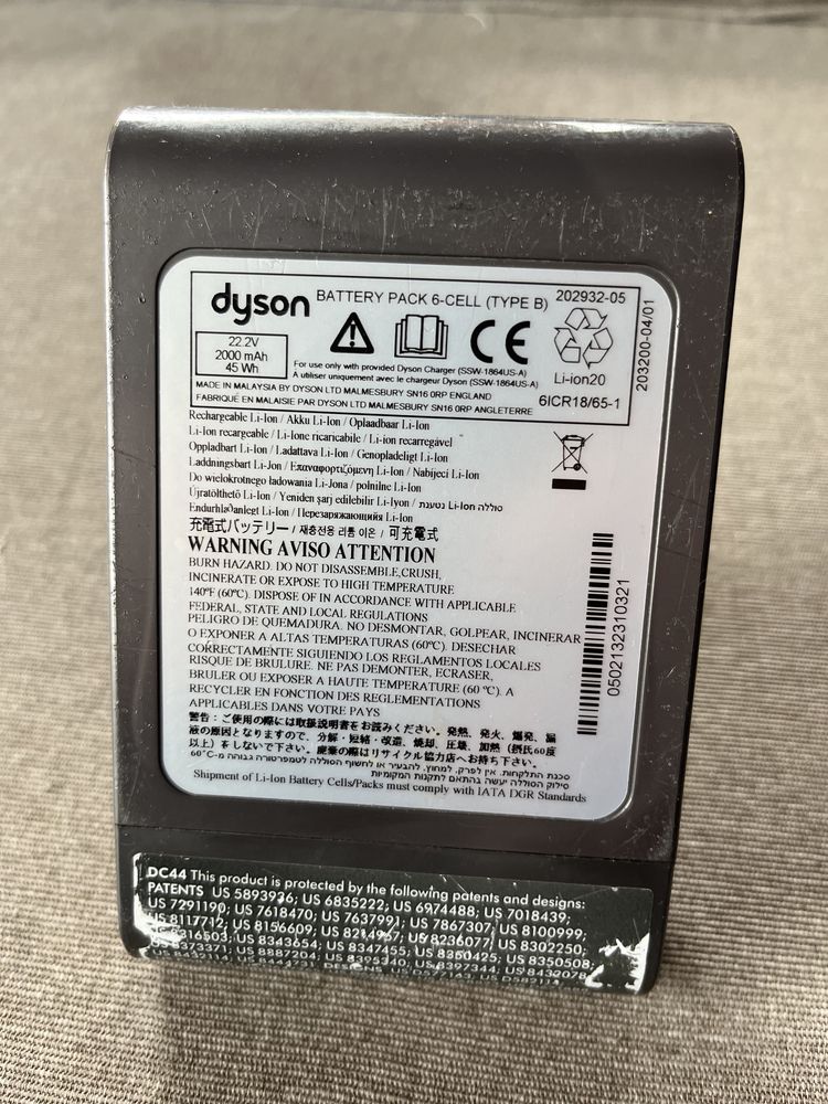 Аккумулятор для Dyson DC44/DC35/DC31/DC34/DC43H Type B, оригинал