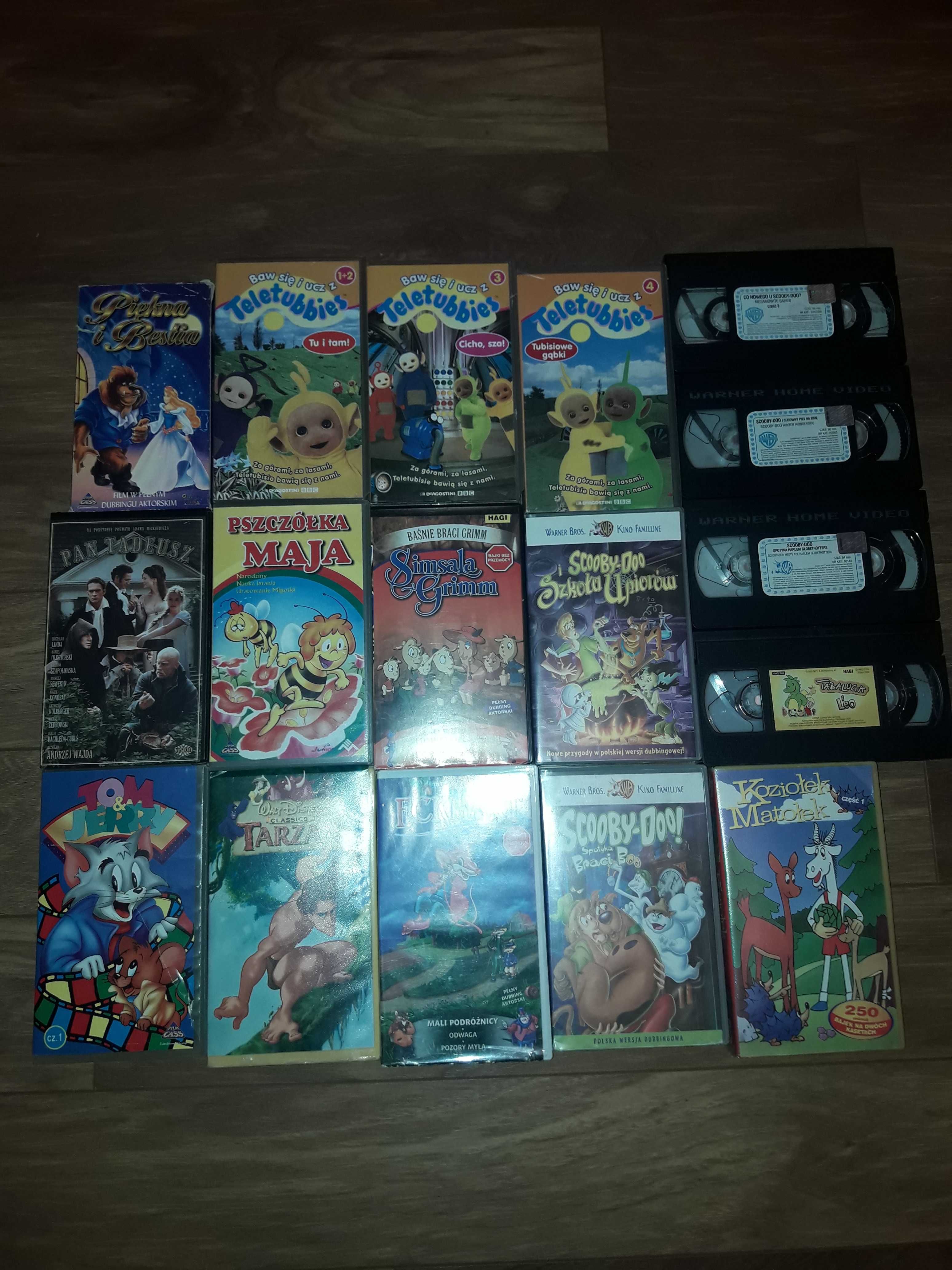 VHS zestaw kaset - bajki dla dzieci
