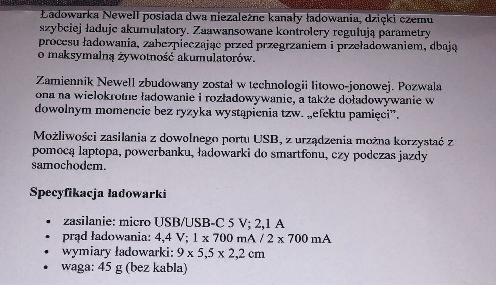 Ładowarka Newell DL-USB-C + orginalna bateria GoPro 8 oraz 2 akumul