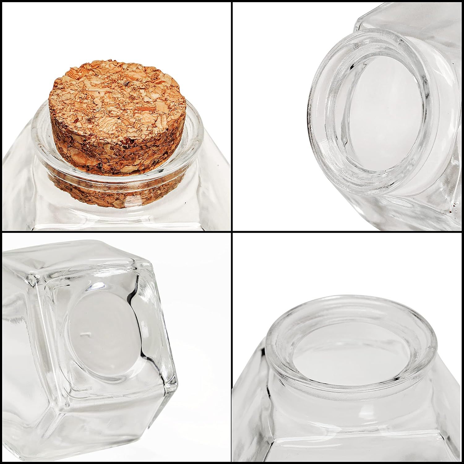 12x szklana butelki hermetyczne słoiki 50ml przyprawy alkohole