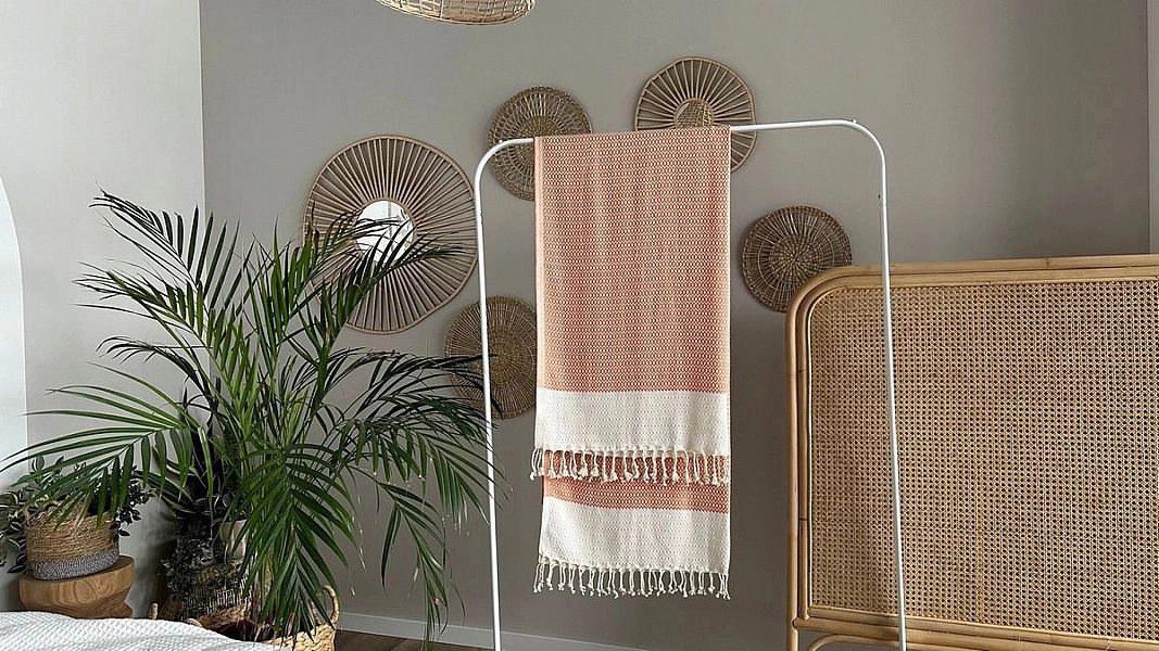 Ręcznik 100x180 Plażowy Kąpielowy Peri Hamam Elmas Miękki Boho