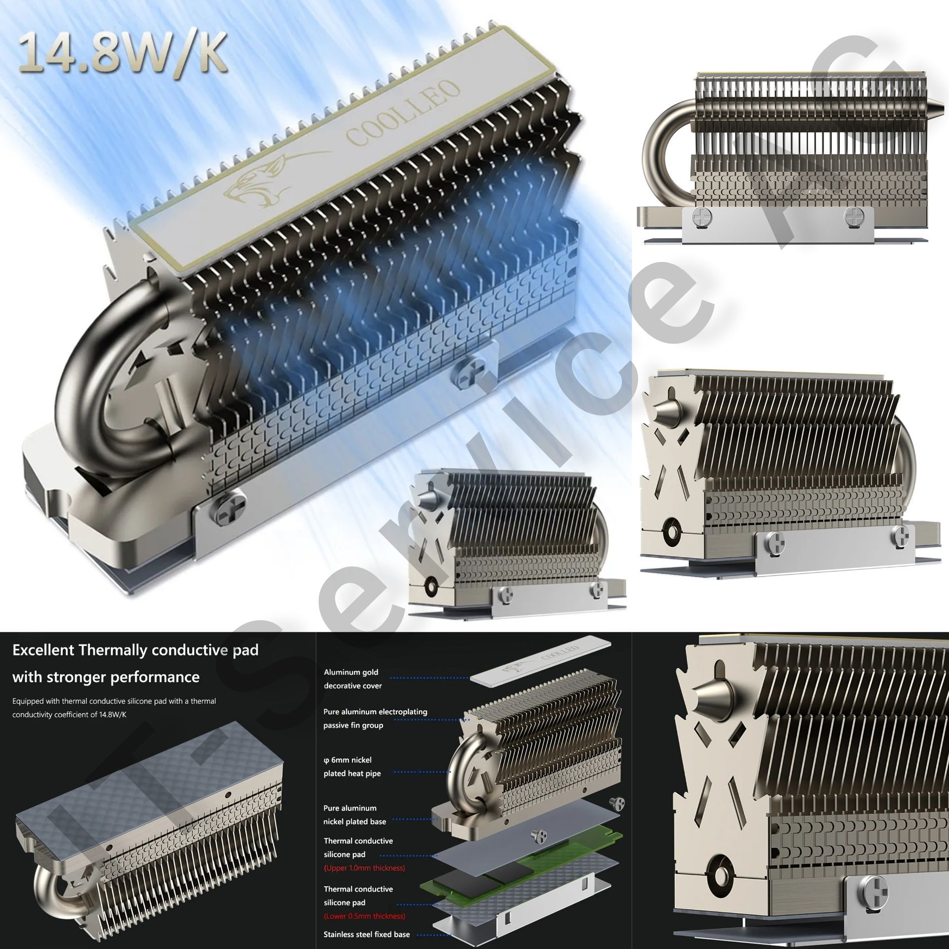 радиатор M2 M3 2280 NGFF NVME PCI-E SSD Jonsbo JEYI HR-09