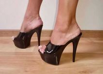 24/ Szklanki gogo czarne 43 klapki szpilki 15cm lakierowane pole dance