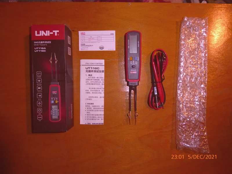 Мультиметр - пинцет для работы с SMD компонентами UNI-T UT116C.