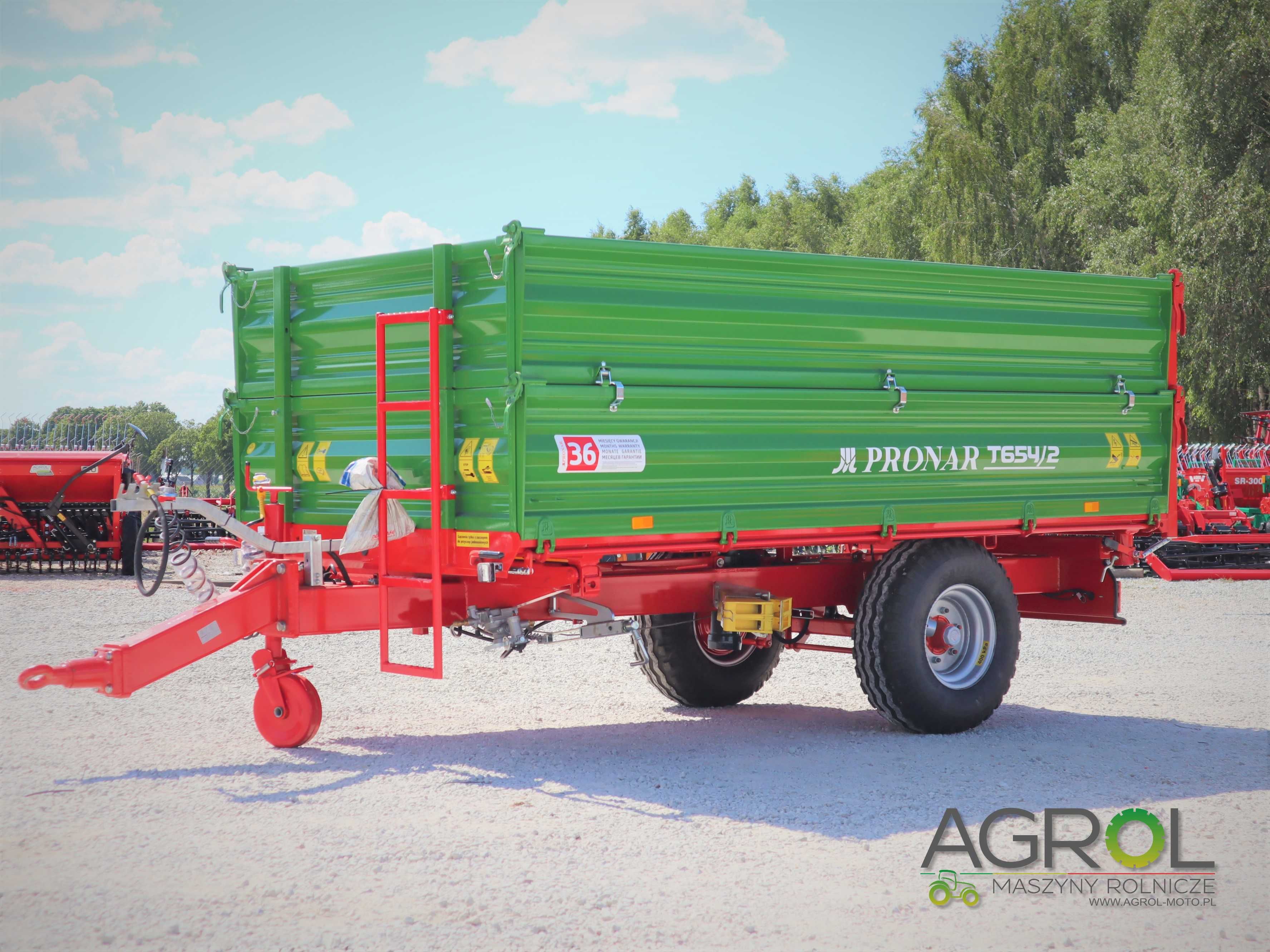 Przyczepa Pronar dwu osiowa T653/2 6t PT606 PT608 jedno osiowa tandem