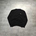 MĘSKI Elegancki Sweter Wełna MERINO Premium Czarny Pleciony Fred Perry