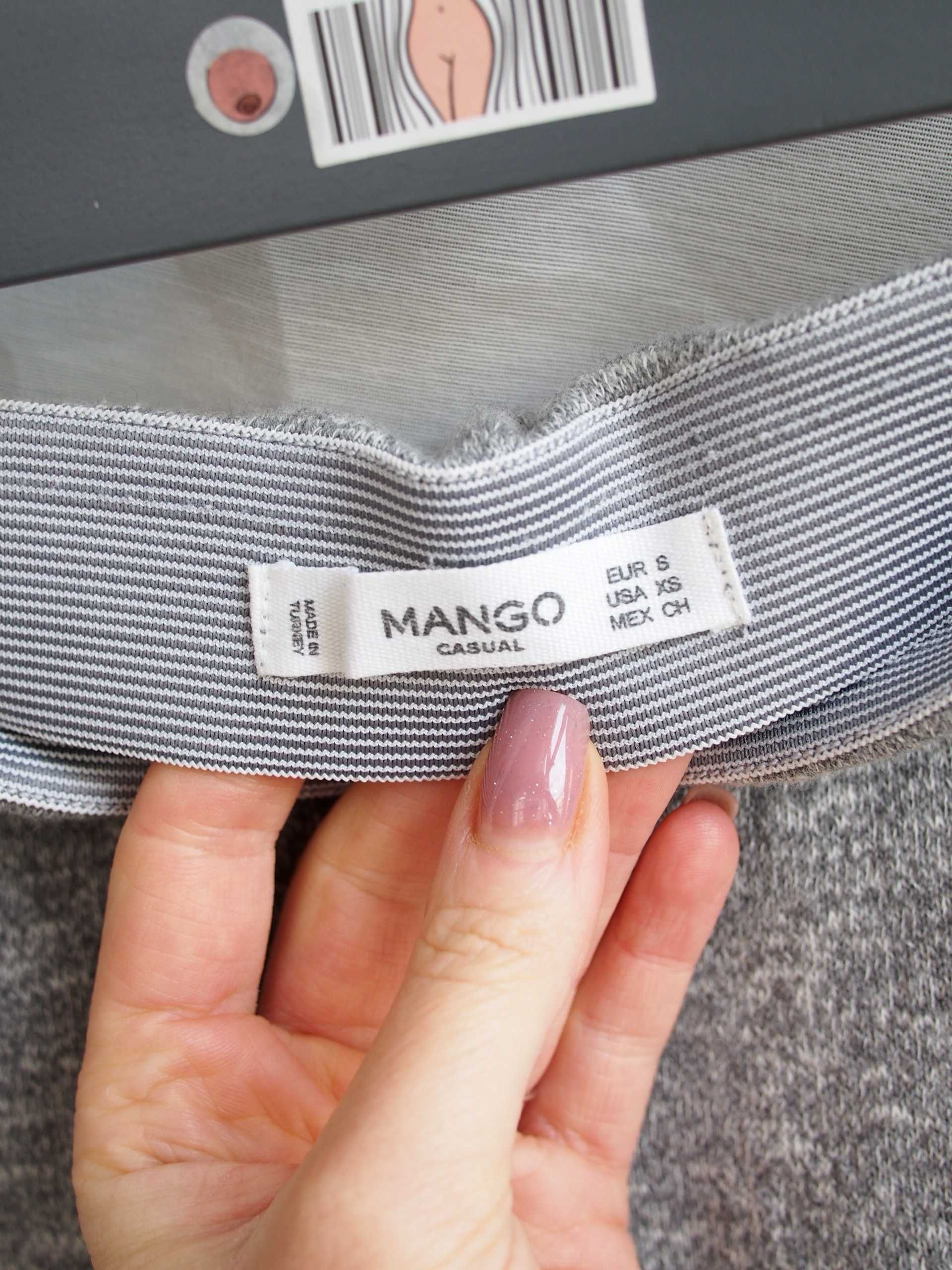 Ołówkowa spódnica Mango casual melanż szara tuba 36 S