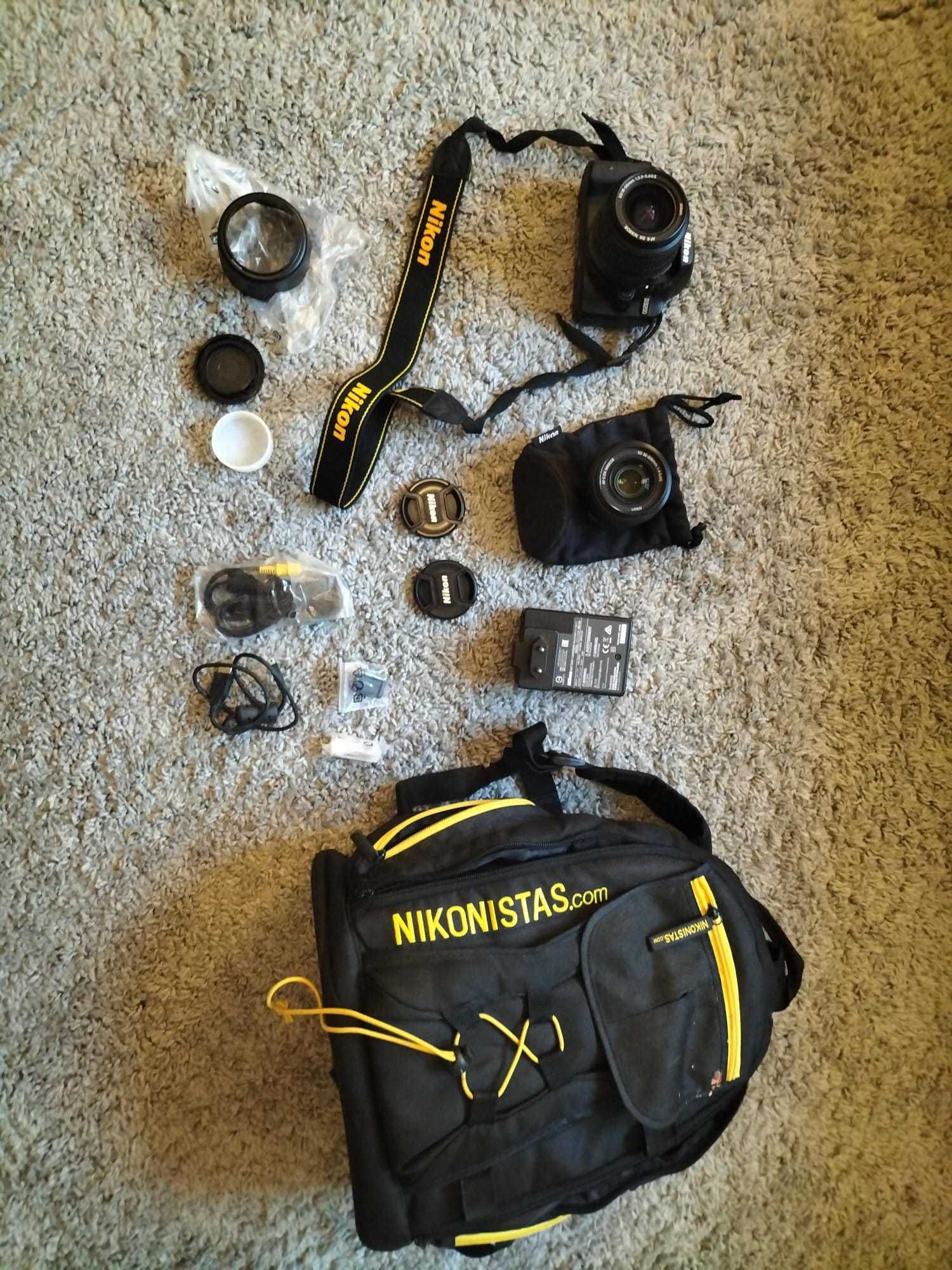 Kit Fotográfico Nikon D3200 + Lentes + Acessórios - (Como novo)