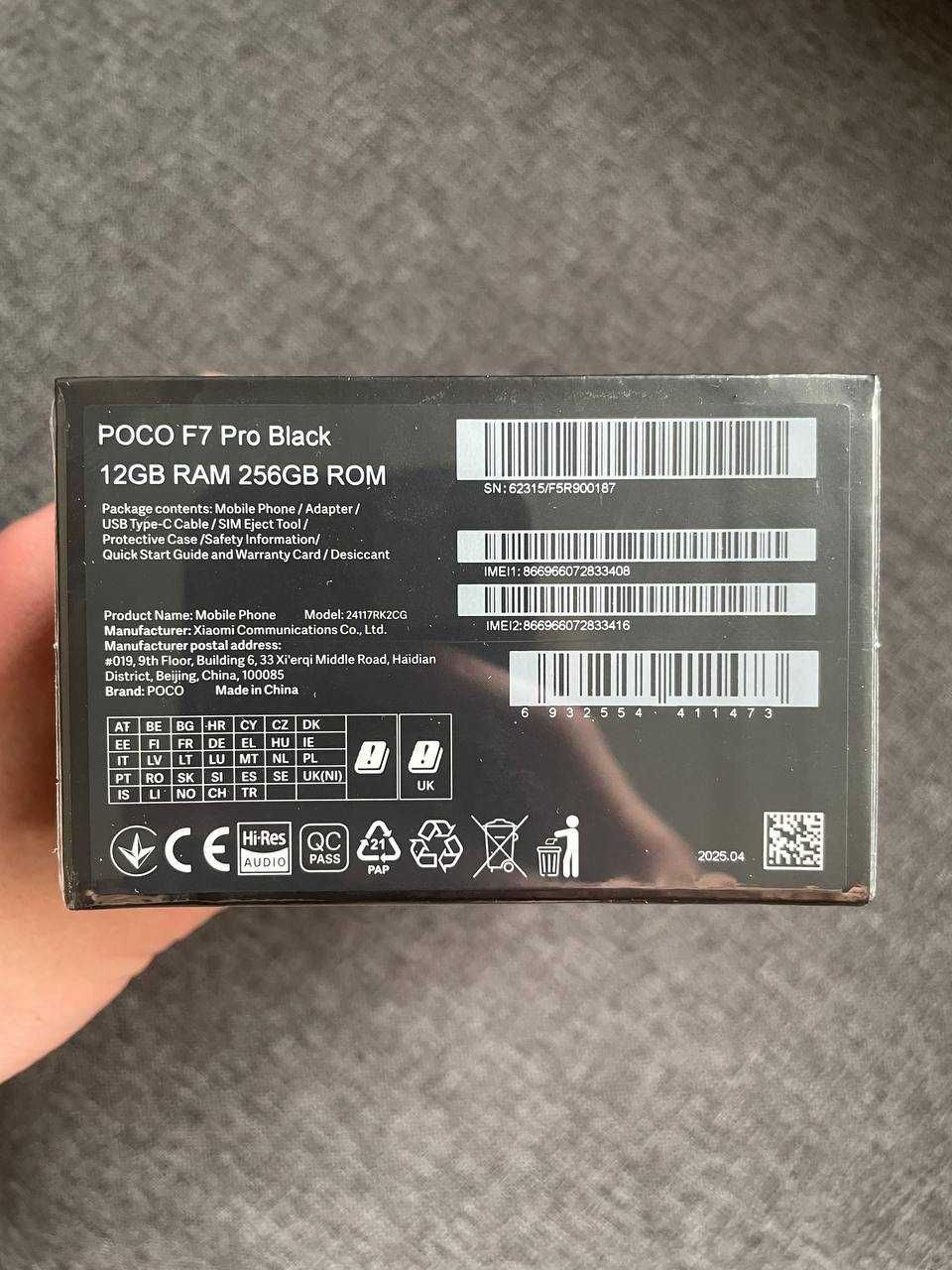 POCO F7 Pro 12/256GB Black - Global Version - NEW