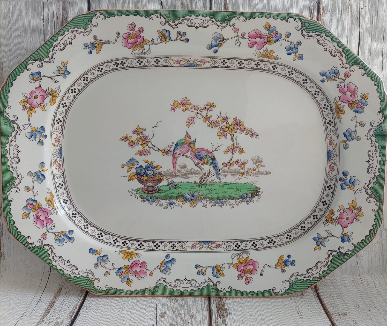 Półmisek ogromny, sygnowany Copeland Spode England Starusieńka porcela