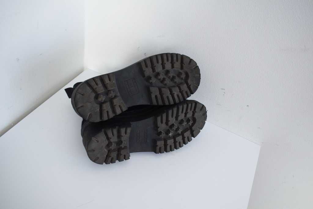 Tommy Jeans Botki na platformie czarne buty 38