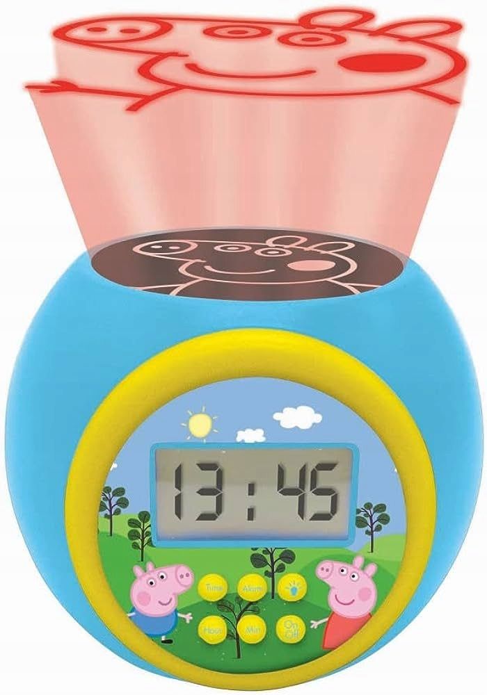Budzik Zegar Peppa Pig Świnka Pepa Radio Projektor