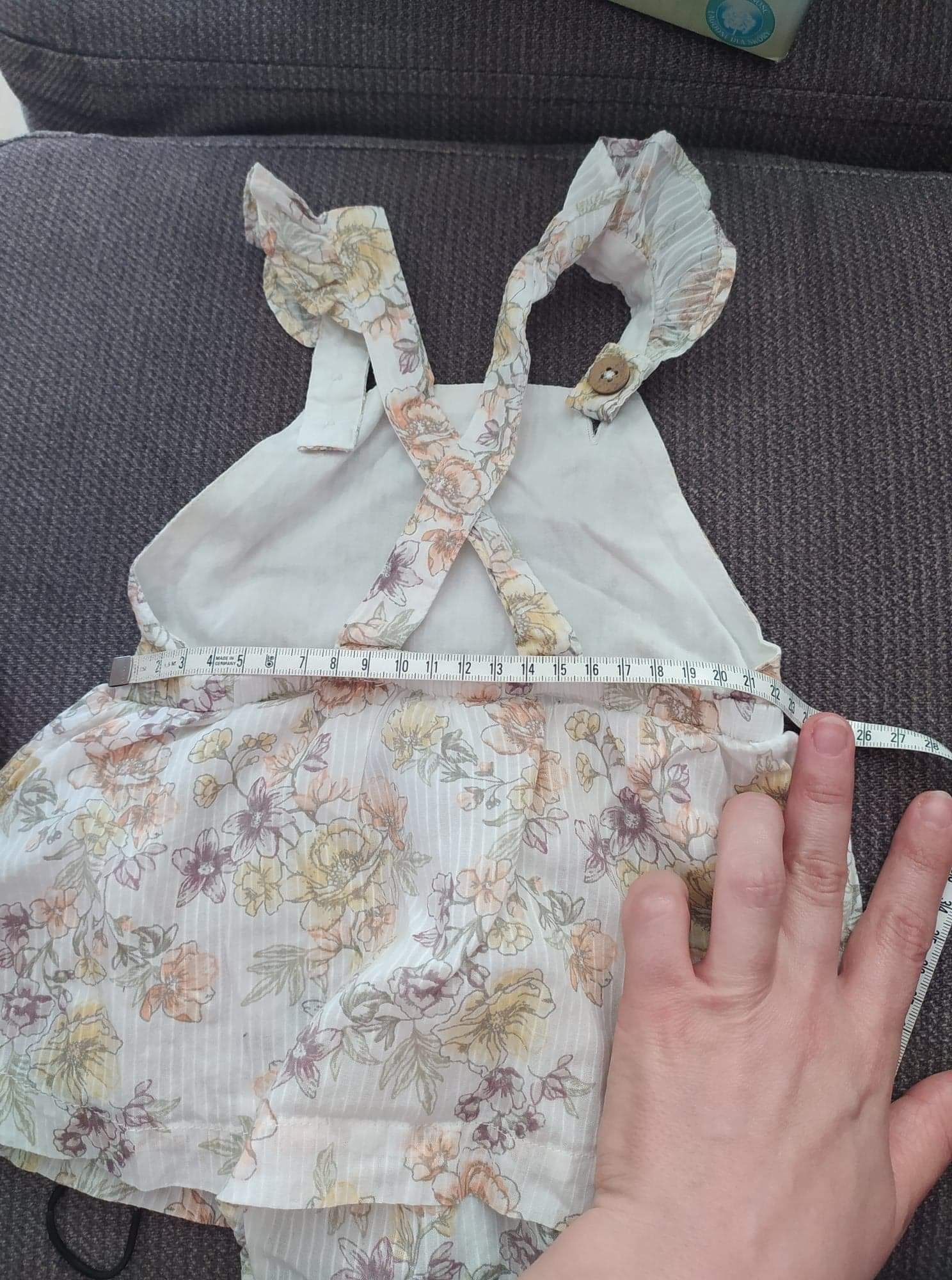 Sukienka/ogrodniczka/body na szelkach Newbie r.68/74