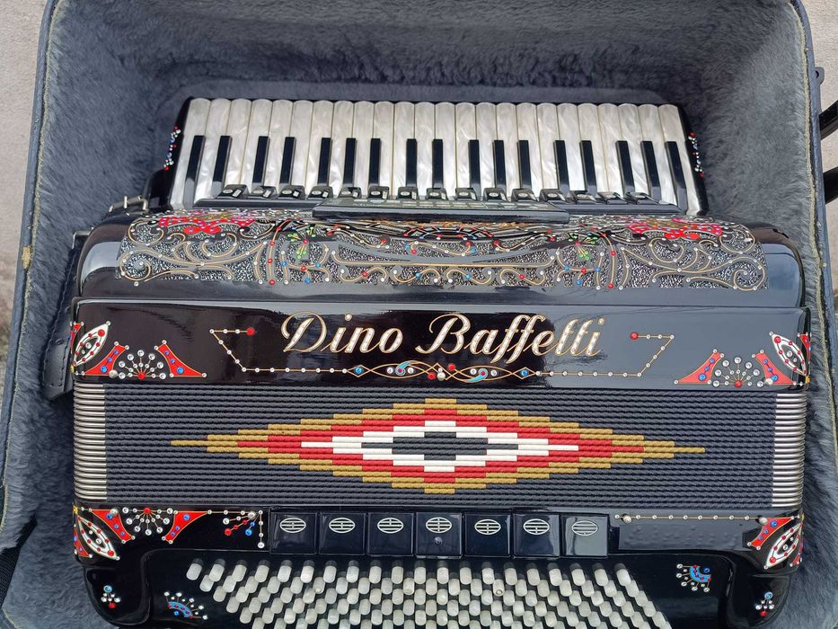 Dino Baffetti Accordion, Black Keys with MIDI64575439190018122