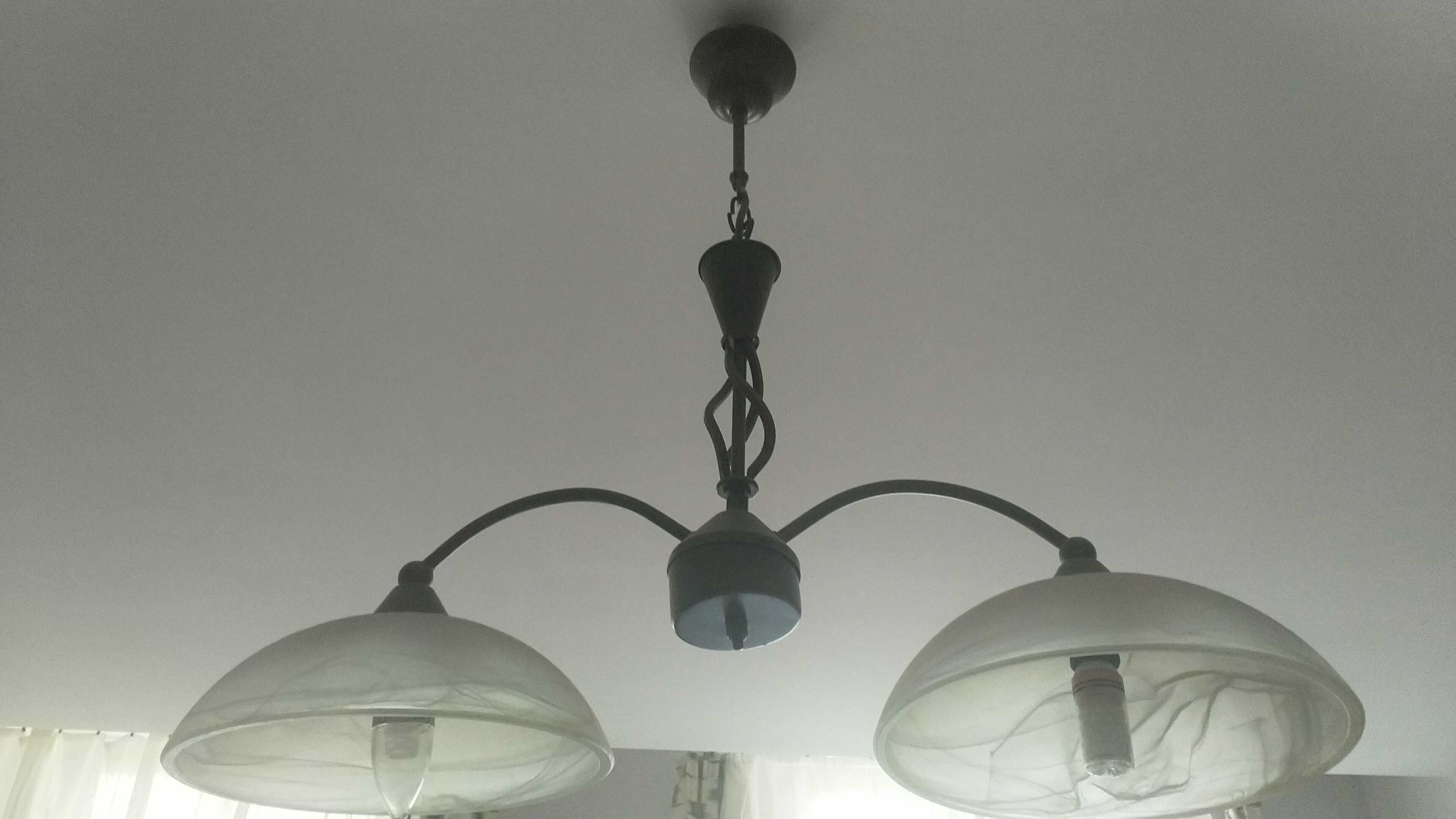 lampa sufitowa  dwa klosze