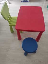 Stolik i 2  krzesełka dla dzieci Mamut Ikea
