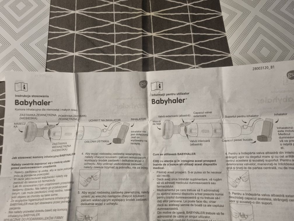 Inhalator  Babyhaler-komora inhalacyjna GSK Nowy