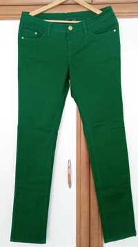 Esmara - Jeansy nowe spodnie damskie ciemna zieleń - rozm.42 XL