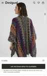 Desigual nowe poncho damskie kolorowe