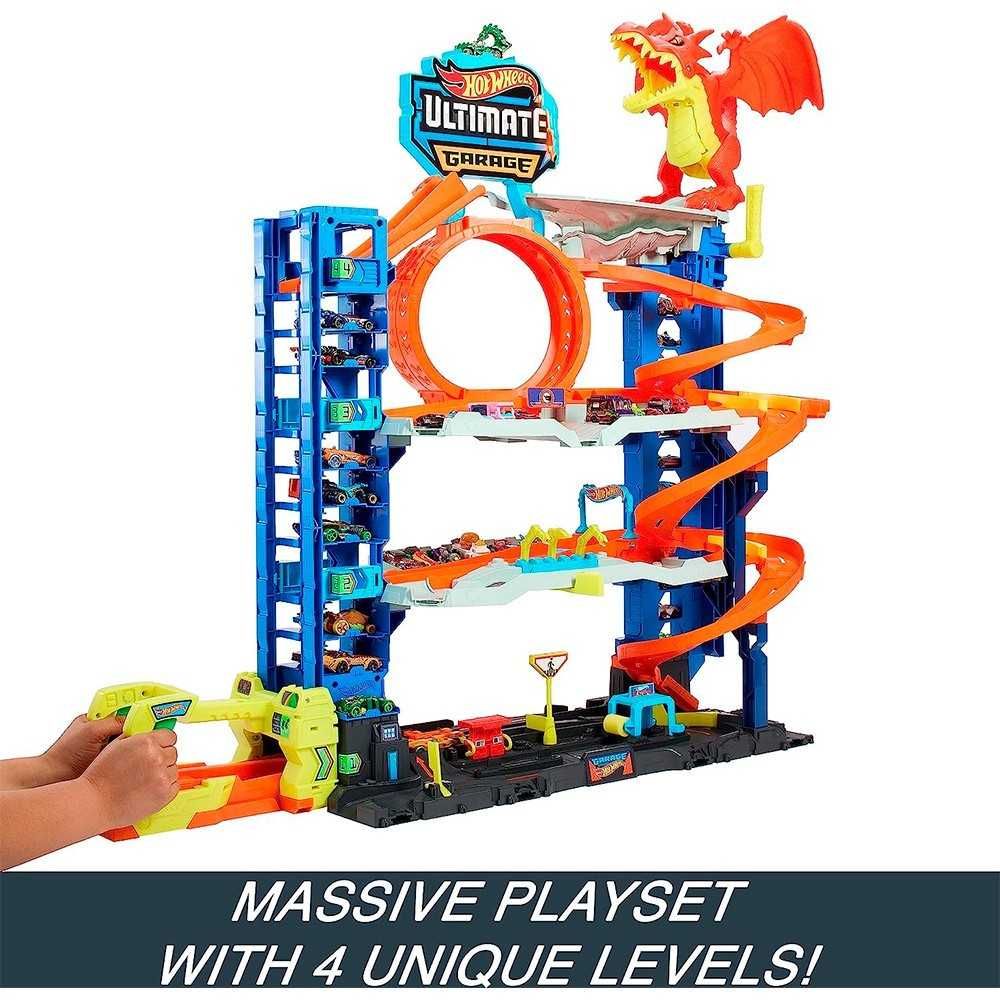 Hot Wheels city ultimate garage легендарний гараж атака дракона трек