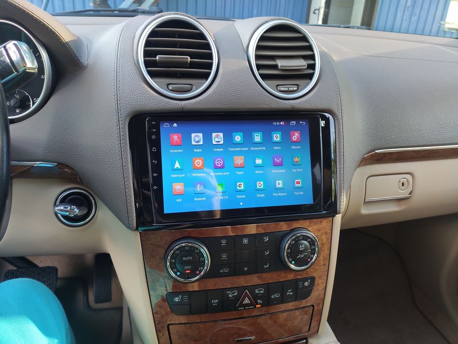 Магнитола новая Mercedes-Benz ML GL W164 с CarPlay +QLED 4G сим карта.