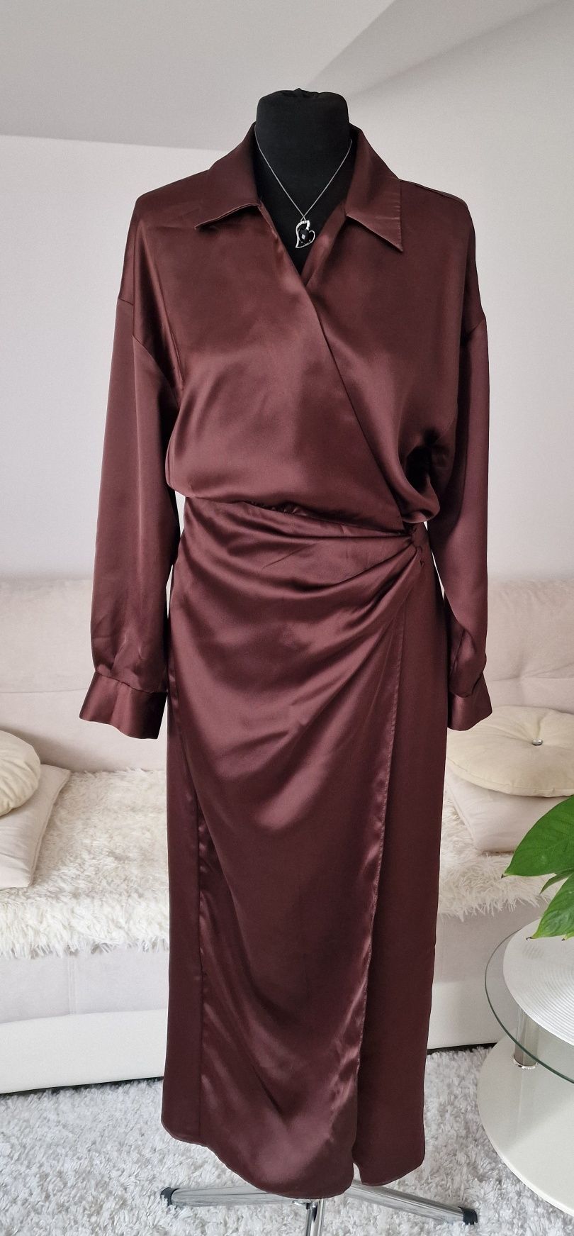 Sukienka satynowa"Zara".
