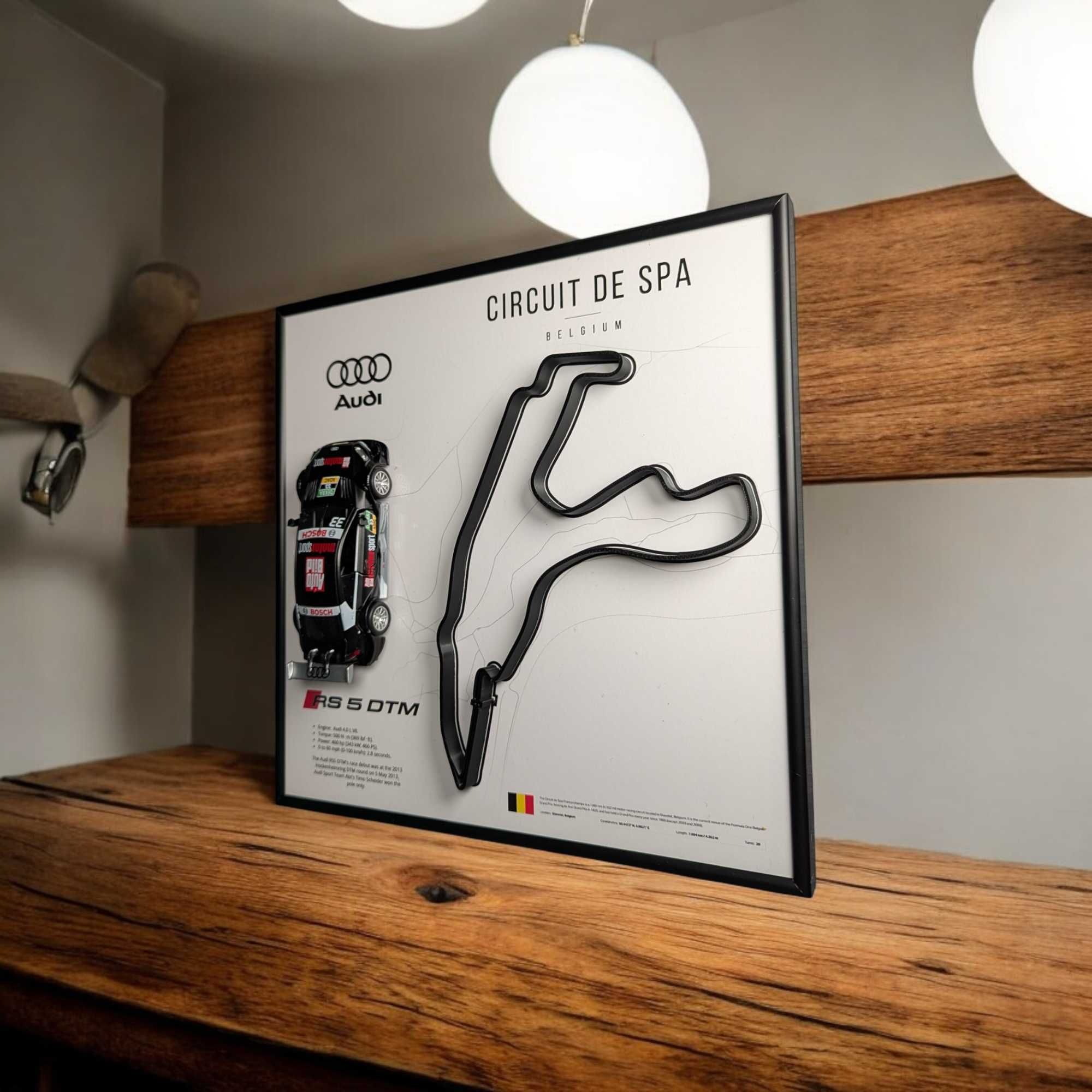 Модель CCA з Рамкою 2в1 з Audi RS 5 DTM та 3D Трасою Belgian GP Black