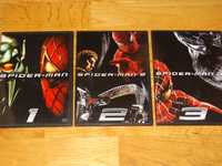 Film Spider-Man część 1 + 2 + 3 KOMPLET 3 płyty DVD 360 min Nowe