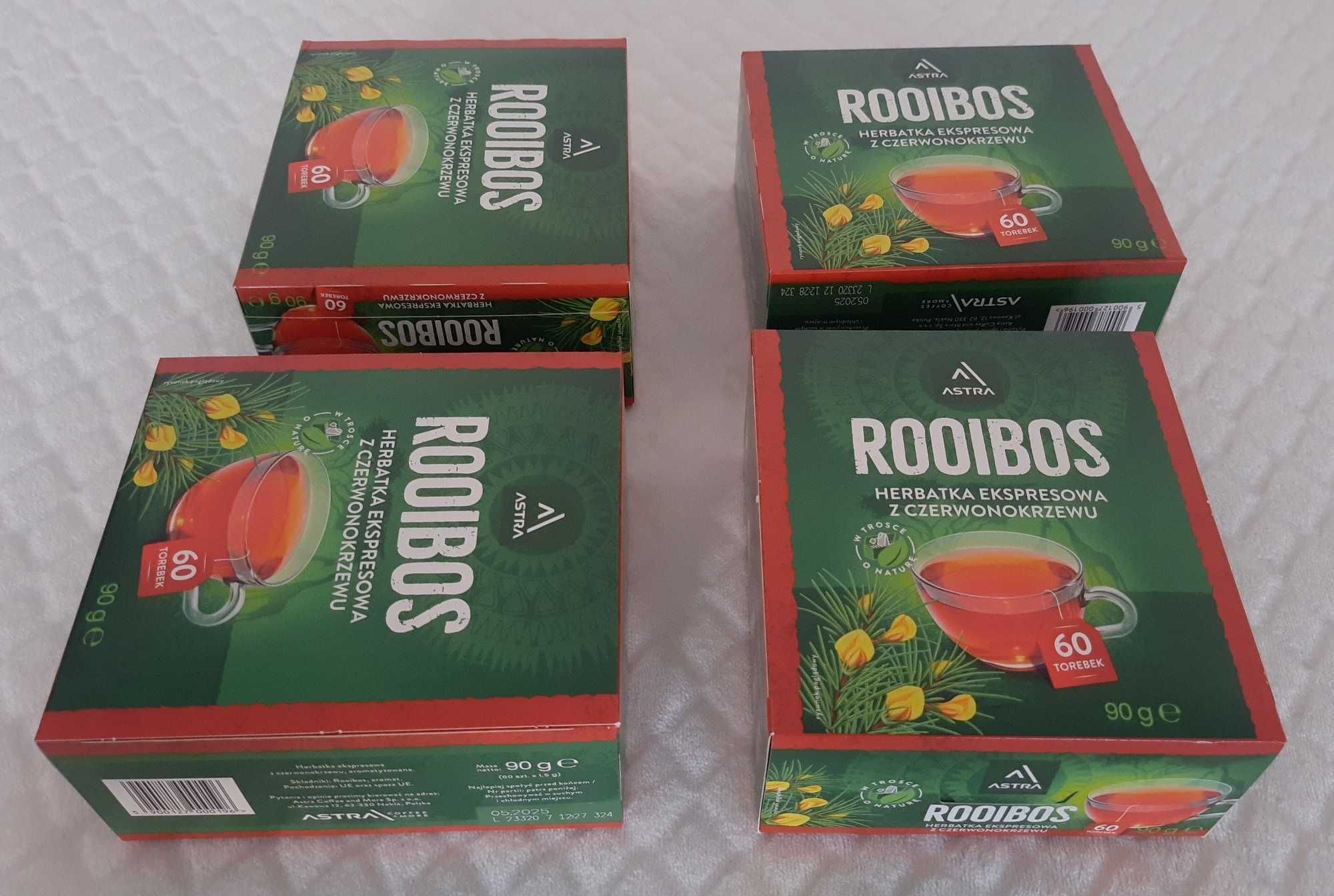 Herbata ekspresowa z czerwonokrzewu, Rooibos, Astra, 60 torebek