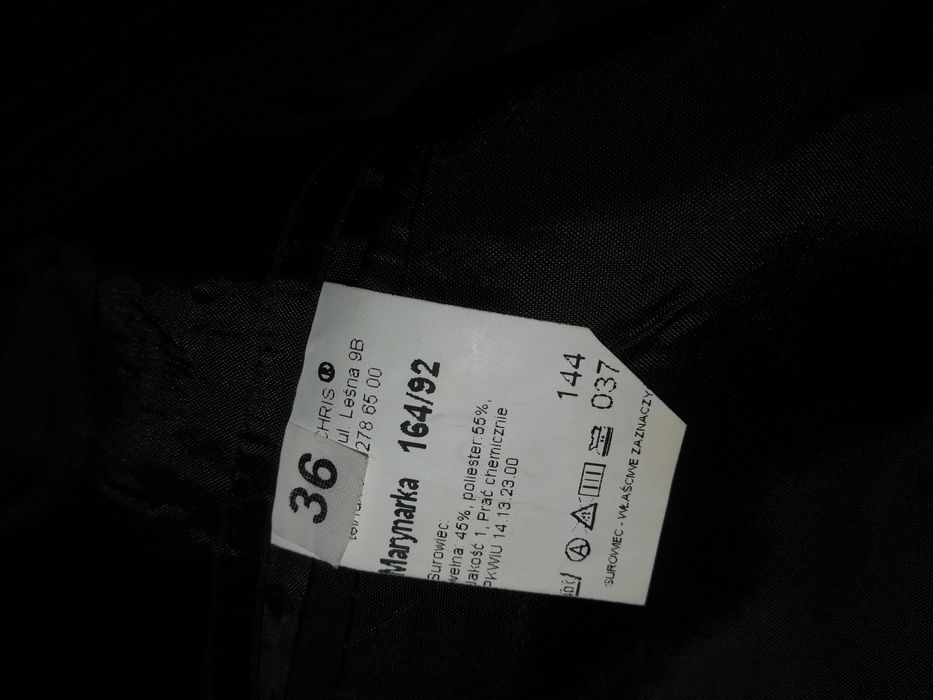 Garnitur męski 164 /92 /78 czarny