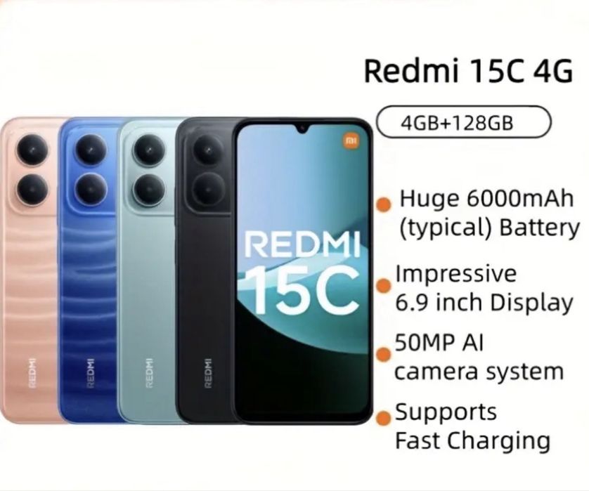 Redmi 15C 8/128 новий, гарантія 12міс