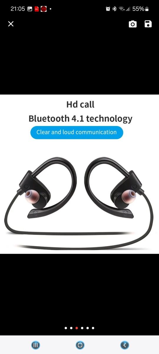 Auriculares sem fio Bluetooth