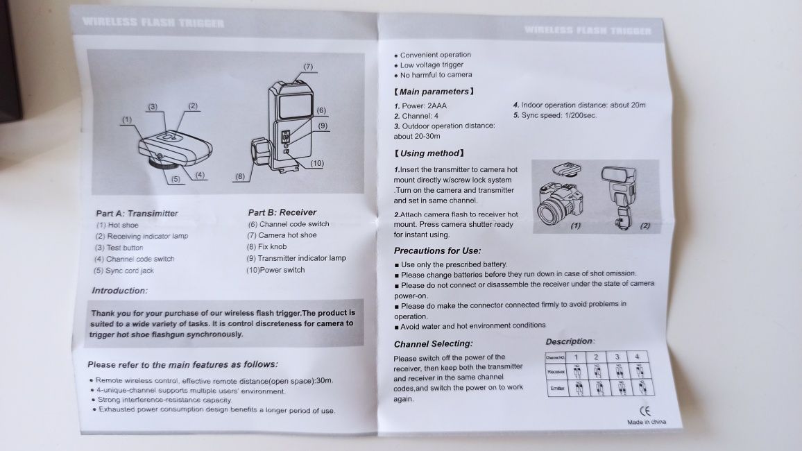 Wyzwalacz lamp błyskowych studyjnych