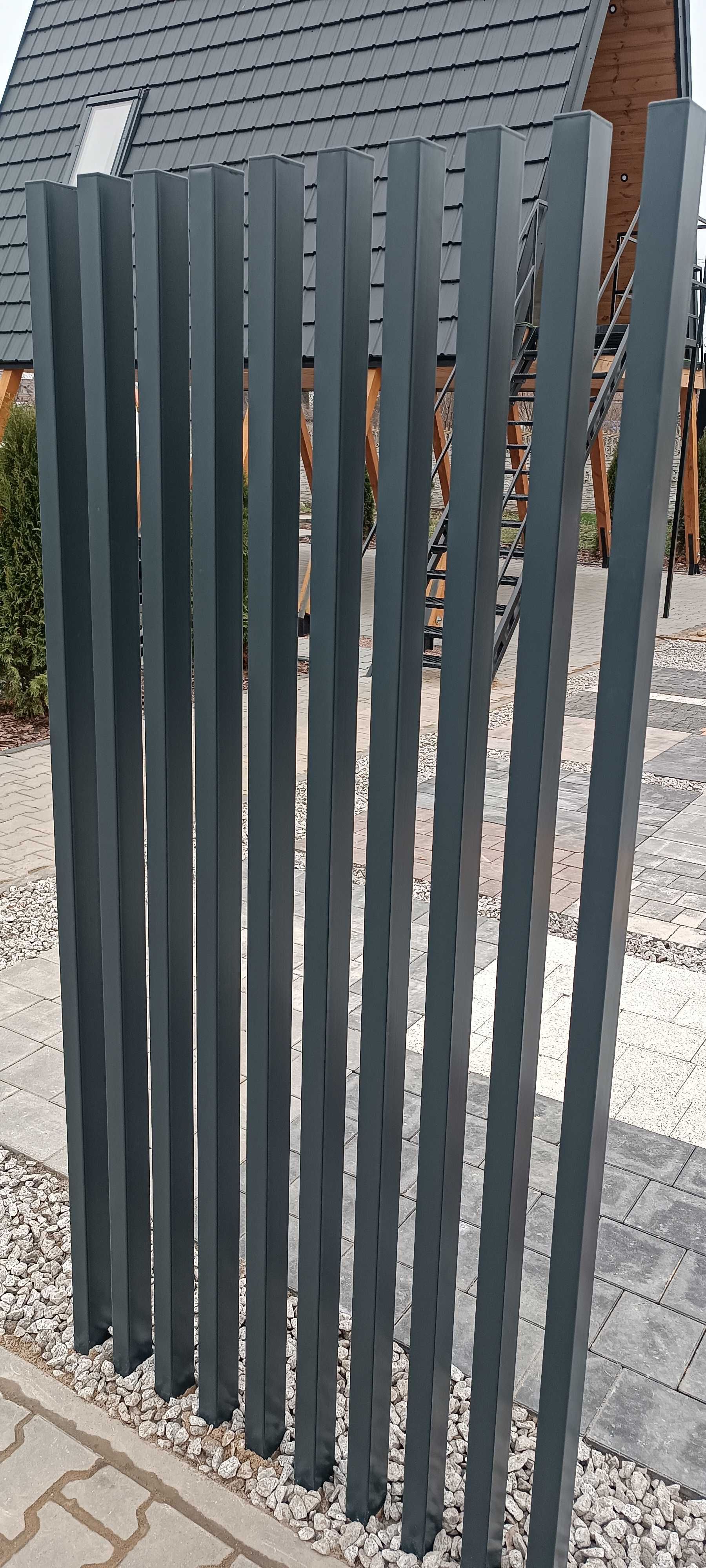 Nowoczesne przęsło - pionowe / słupkowe ALUMINIUM Palisada Pionowa