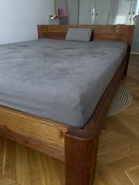 Łóżko drewniane z szczotkowanego jesionu 160x200