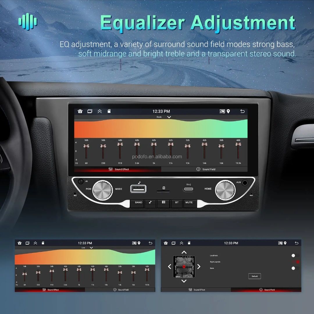 Rádio 2din 6,86" Android 13 Carplay GPS 2/64GB WiFi RDS DSP USB NOVO