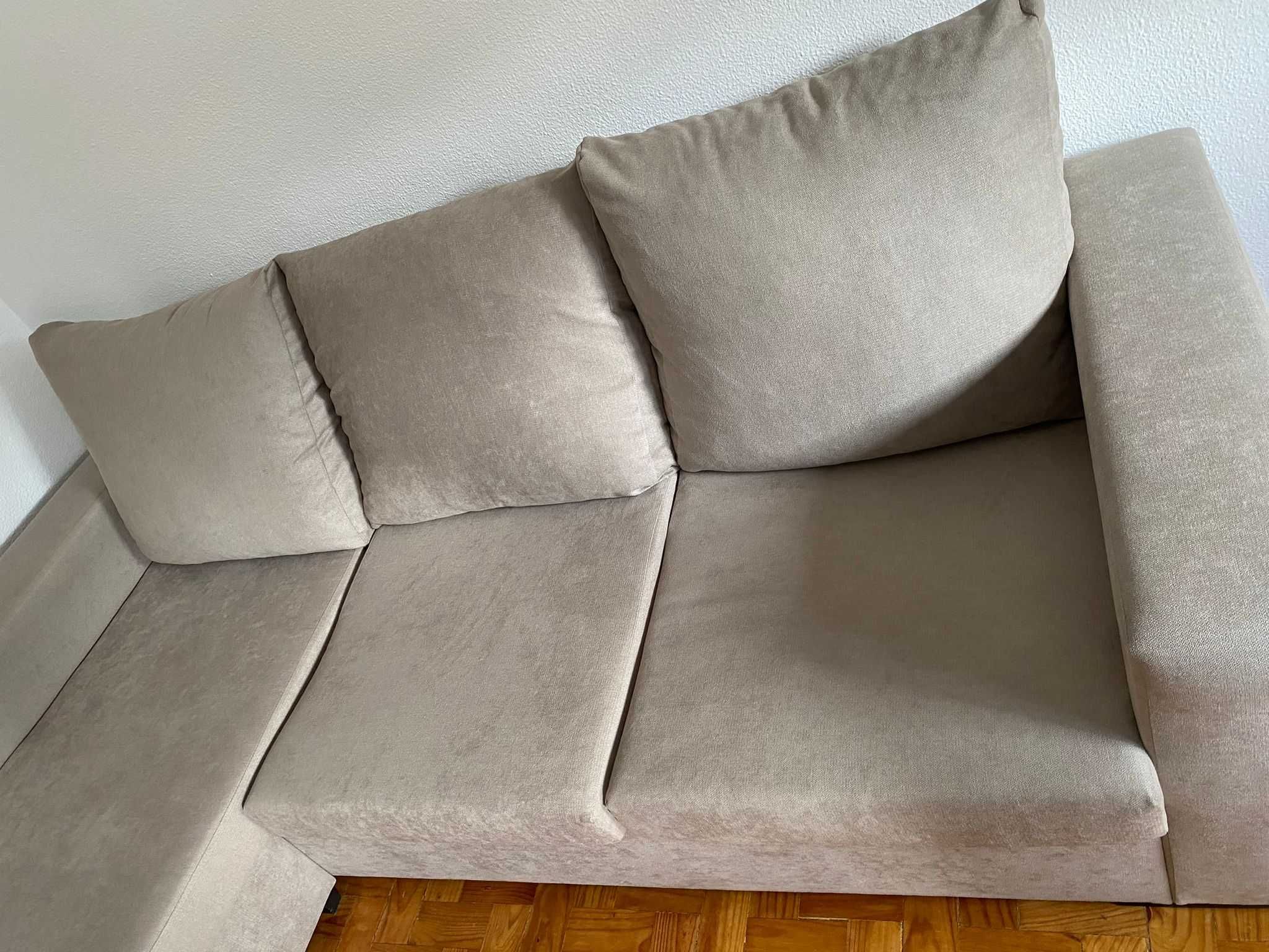 Sofá Queens Bege (Chaise Longue)