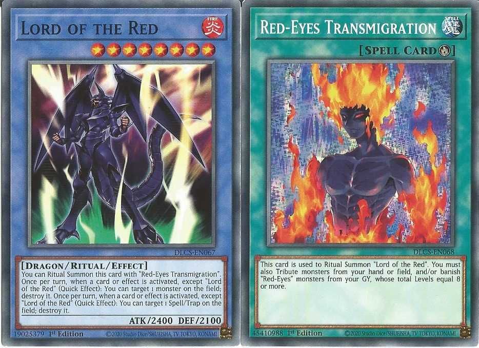Zestaw kart YUGIOH Lord of the Red + Red-Eyes Transmigration