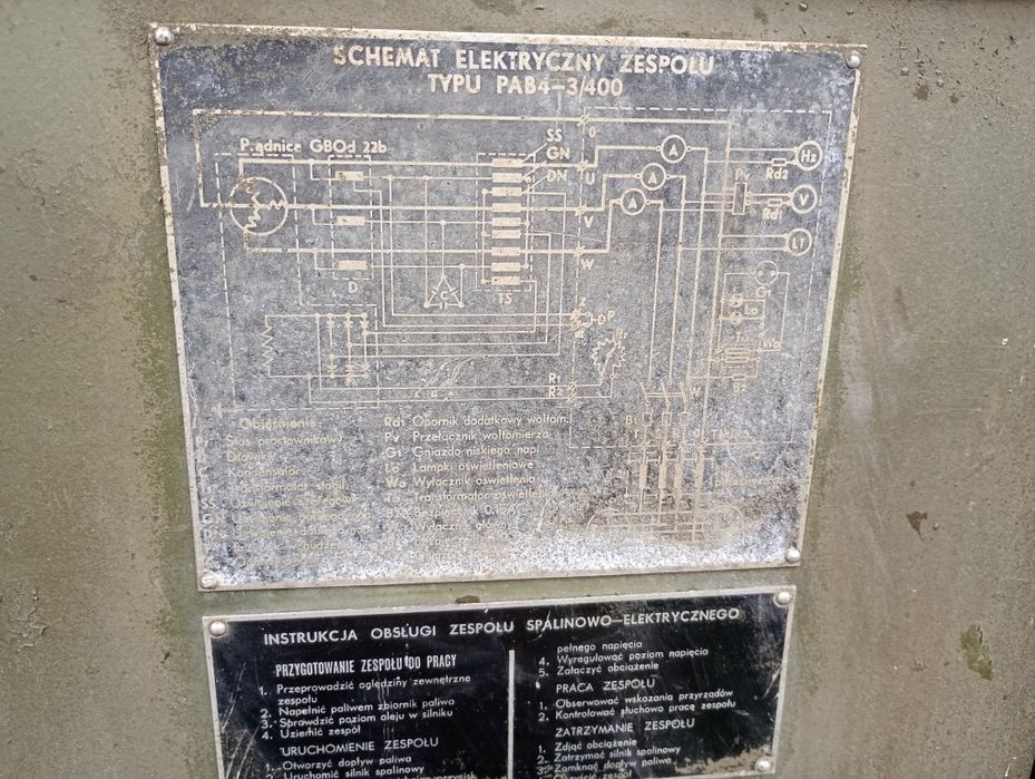 Agregat prądotwórczy wojskow.